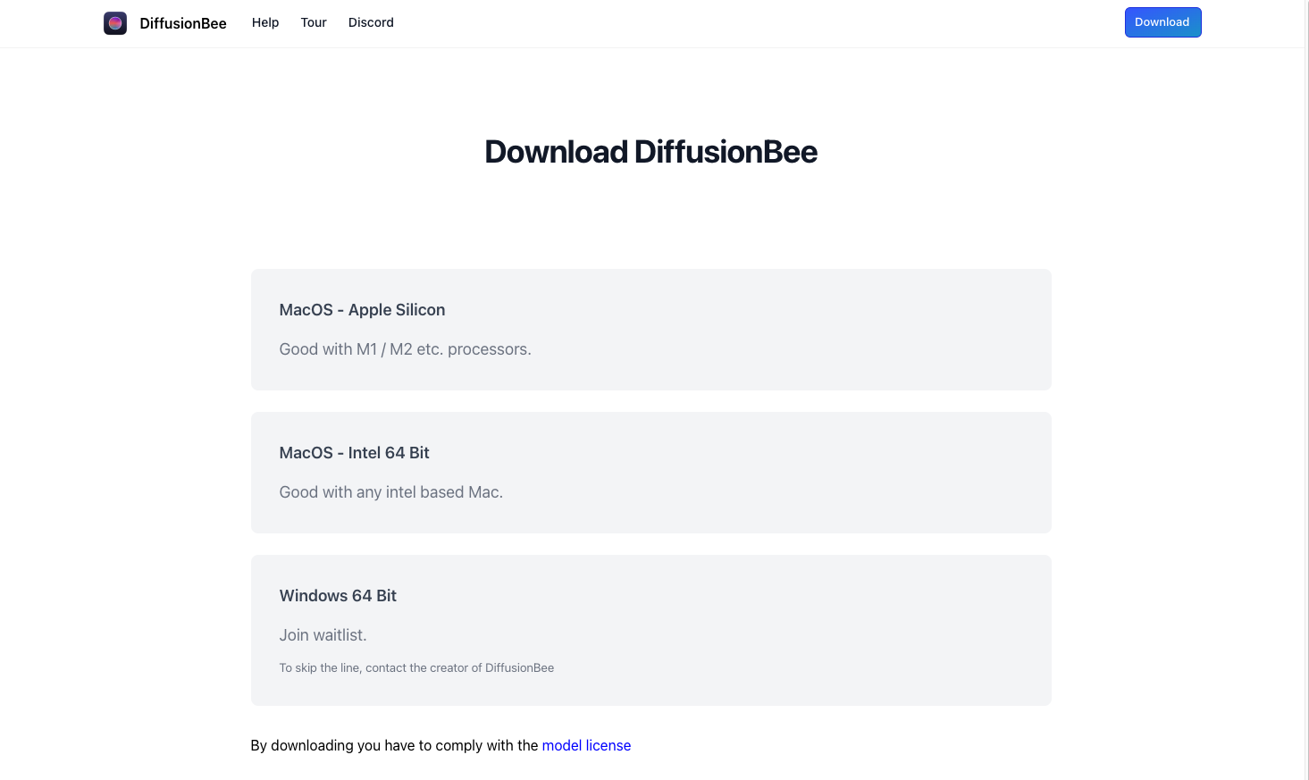 DIffusionBee:Apple siliconで快適に動く stable diffusion準拠アプリ