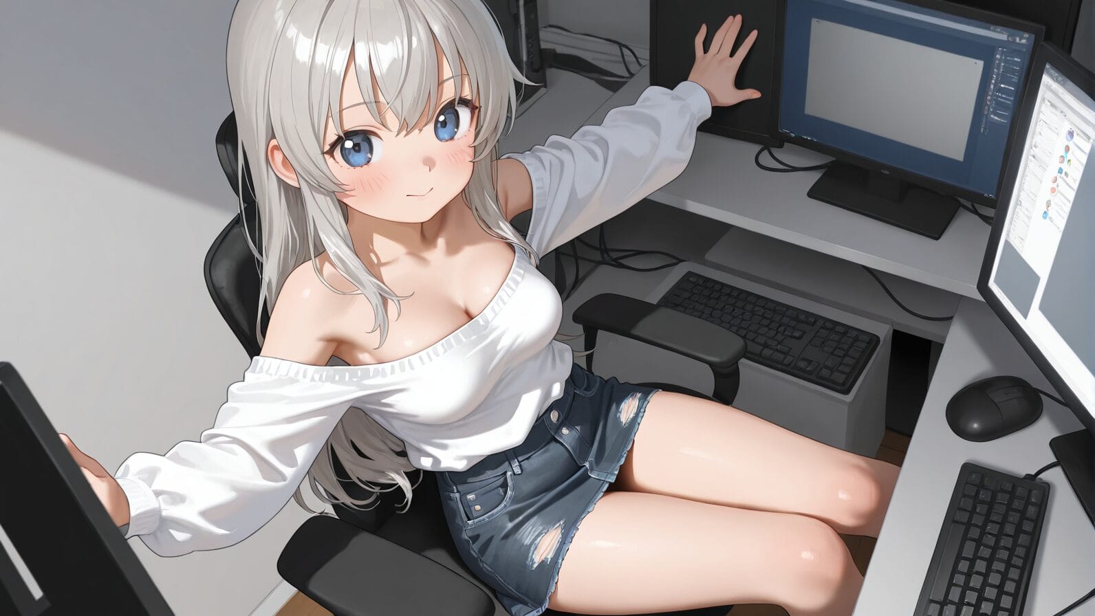 codex 5.2とcodex 5.3、そしてcodex gui版とcodex cli 選択肢を問うアニメ少女の絵