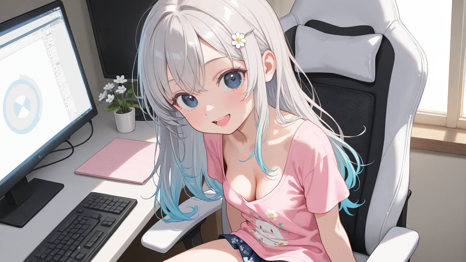 BLITZ 2 コントローラー全体のビジュアル。シンプルに接続して使えるゲームコントローラーであることを示唆している。
