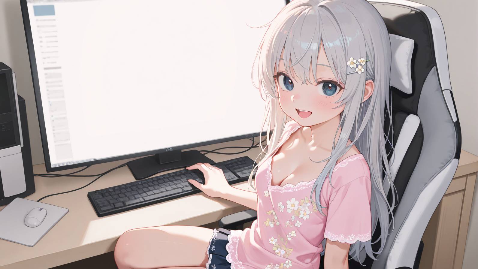 PC画面に向かう人物を描いた、Codexの通常生成と作業支援を同じ環境で進めるイメージ。