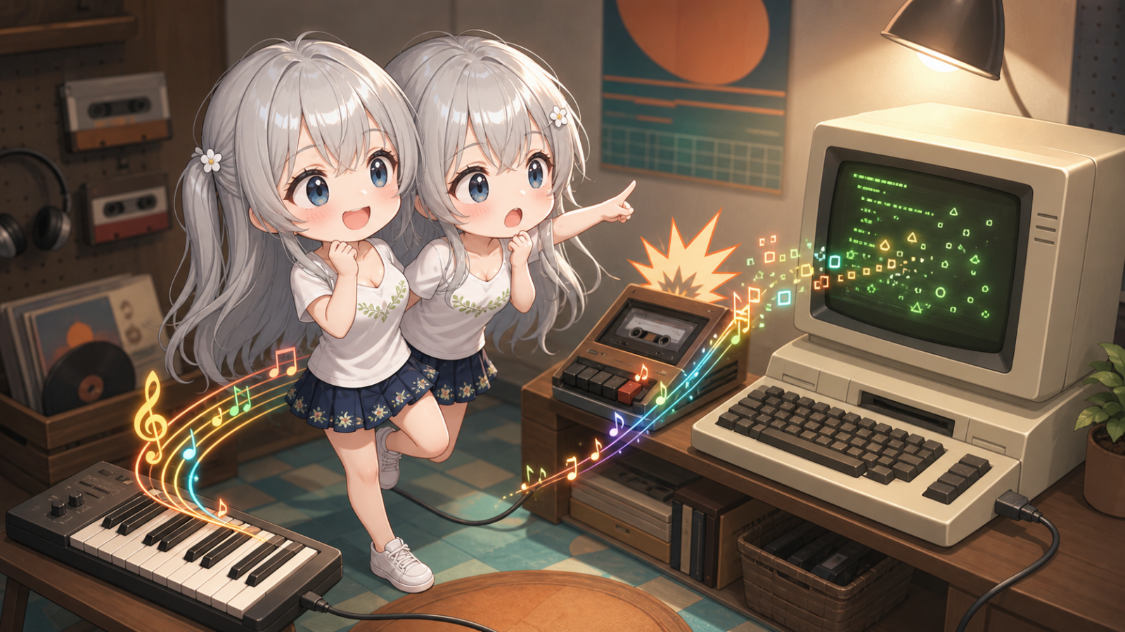 MIDI研修で出会ったMSXとカセットテープのプログラムに驚くちびじぴこ